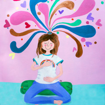 Meditation illustration commission yoga